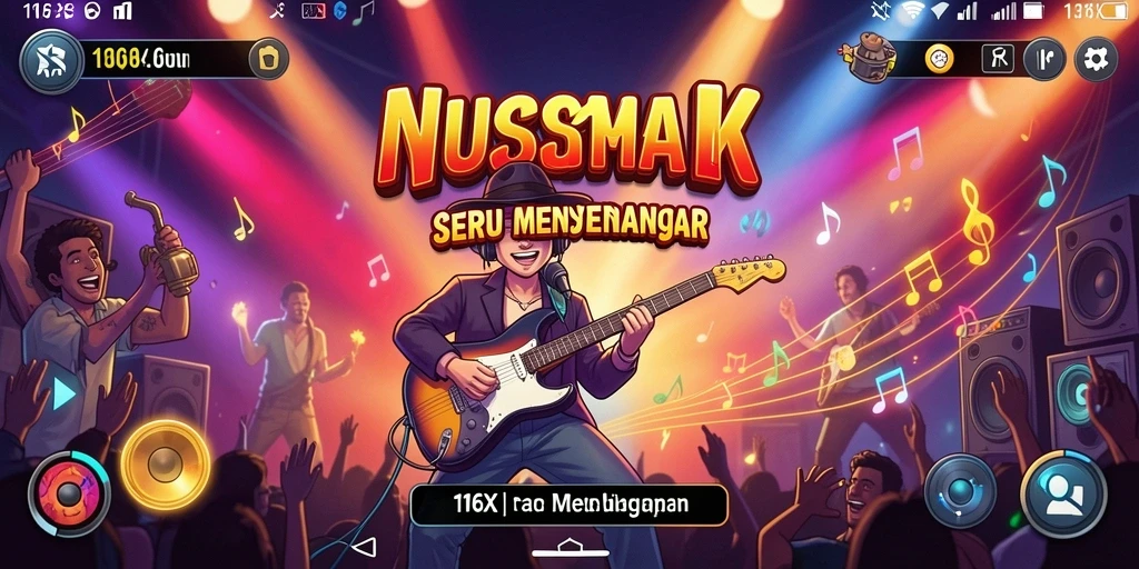 Tampilan gameplay 116X yang penuh warna dan interaktif.