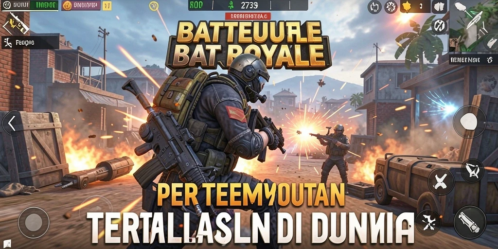 Tampilan pertarungan intens di arena Battle Royale 2739.