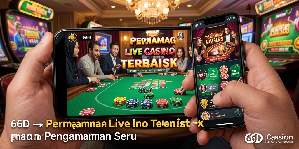 Tampilan gameplay seru dari aplikasi Live Casino 66D.