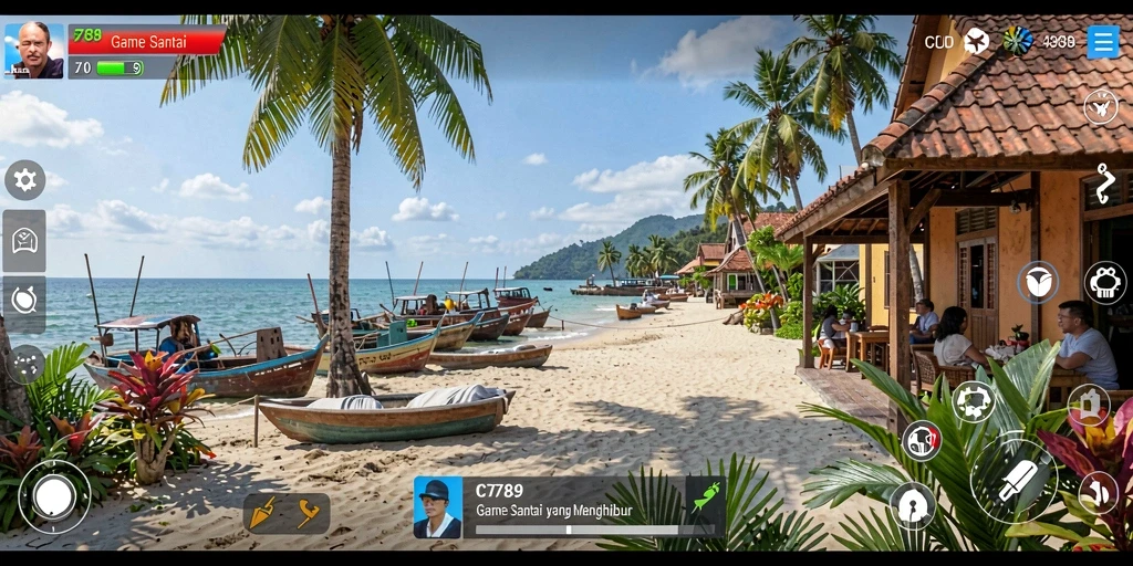 Screenshot utama C789 menampilkan gameplay yang santai dan menghibur.
