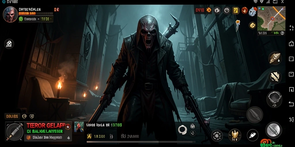 Tampilan gameplay menegangkan di DV188 dengan suasana Horror yang mencekam.