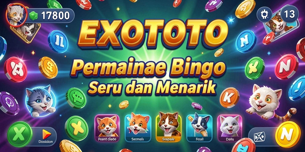 Screenshot EXOTOTO menampilkan pengalaman bermain Bingo yang seru dan interaktif.