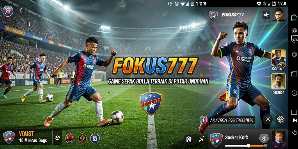 Tampilan menarik dari permainan sepak bola di FOKUS777.