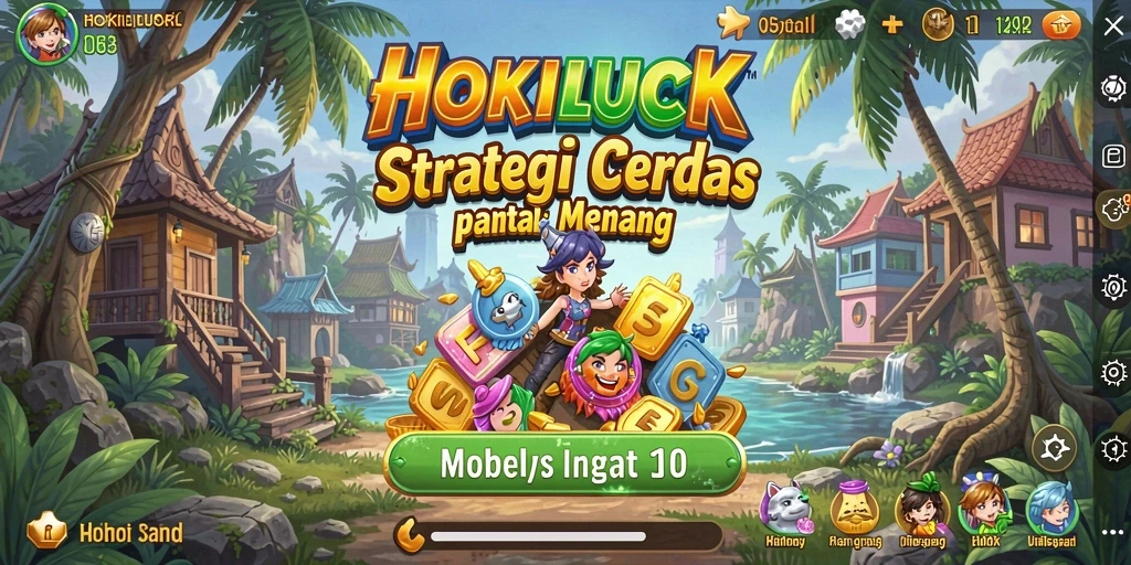 Gameplay HOKILUCK menunjukkan pertarungan strategis yang intens.