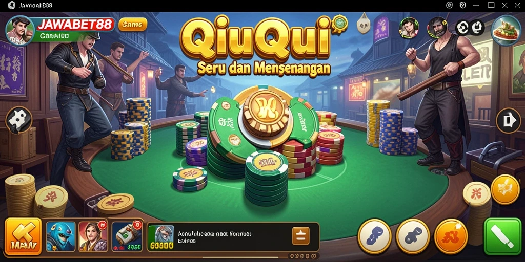 Tampilan gameplay QiuQiu yang seru di JAWABET88.