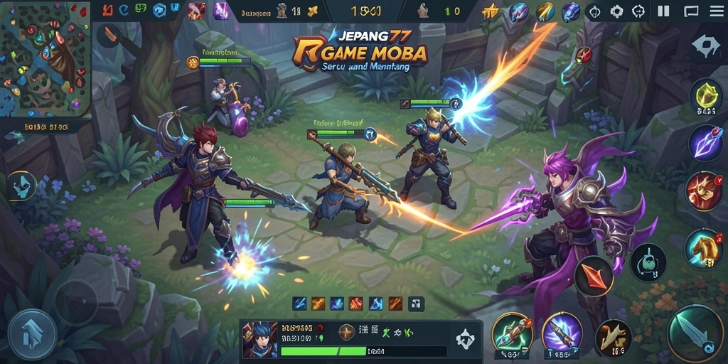 Tampilan gameplay menarik dari JEPANG77 dengan aksi seru.