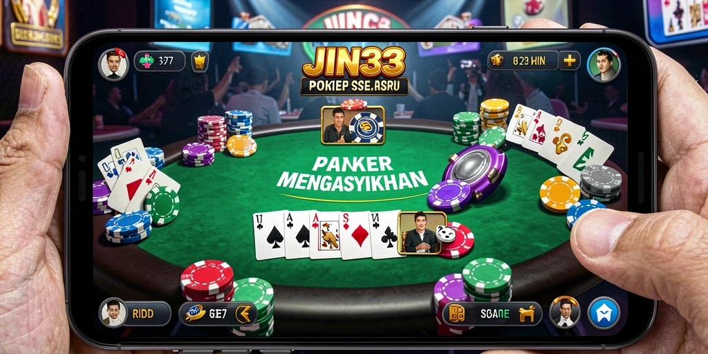 Gameplay seru di JIN33 dengan teman-teman dalam Poker.