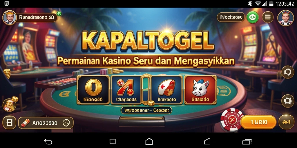 Screenshot permainan KAPALTOGEL menampilkan suasana Kasino yang seru.