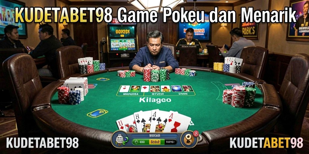 Tampilan seru gameplay poker di KUDETABET98.