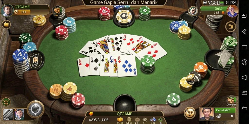 Tampilan gameplay seru dan menarik dalam QTGAME Gaple.
