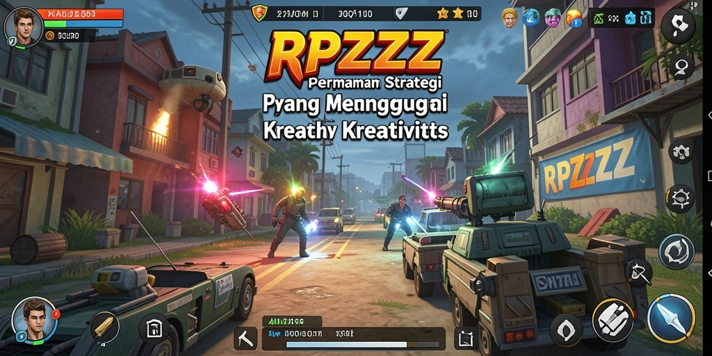Screenshot gameplay RPZZZ menunjukkan pertempuran taktis yang intens.