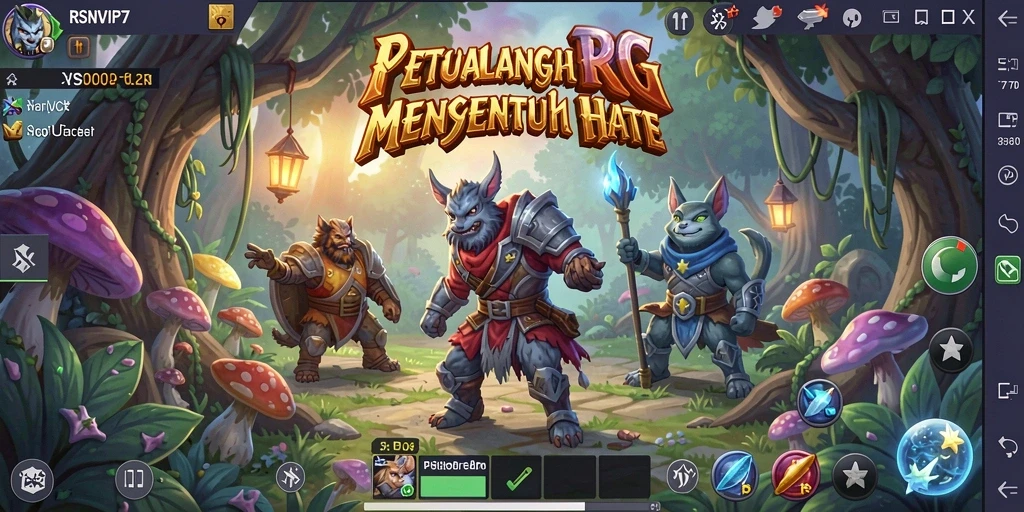 Screenshot RSNVIP7 menampilkan aksi pertarungan yang mendebarkan dalam dunia RPG.
