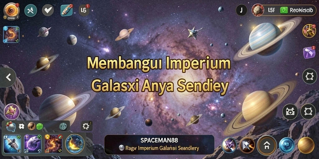 Tampilan gameplay SPACEMAN88 dengan manajemen galaksi yang menarik.