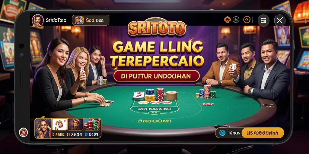 Screenshot gameplay SRITOTO menunjukkan suasana Live Casino yang interaktif dan menyenangkan.