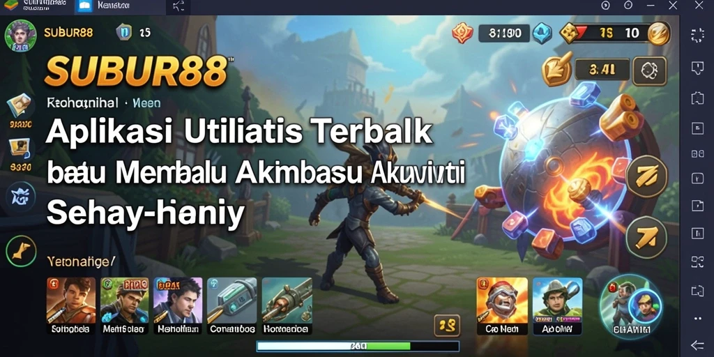 Tampilan utama SUBUR88 dengan berbagai fitur utilitas.