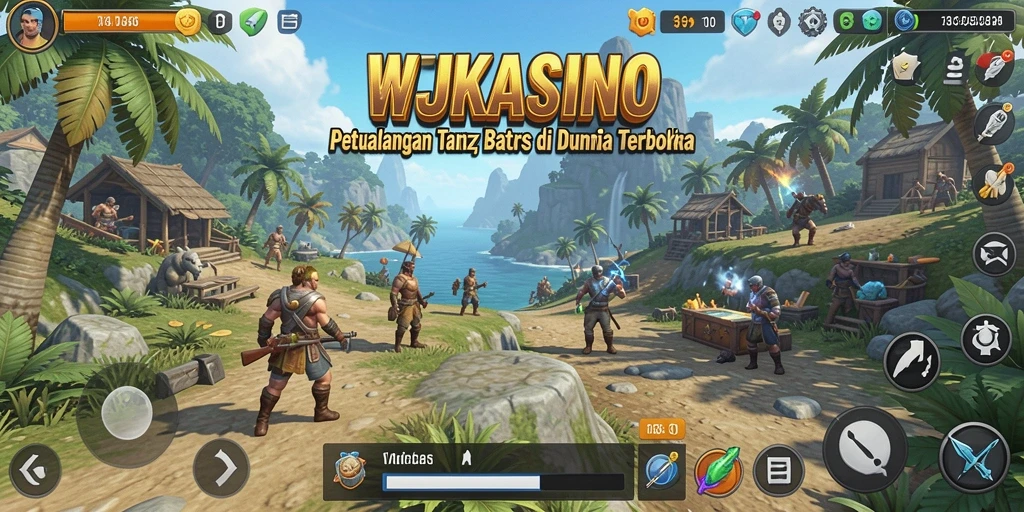 Screenshot gameplay WJKASINO yang menunjukkan petualangan seru di dunia terbuka.