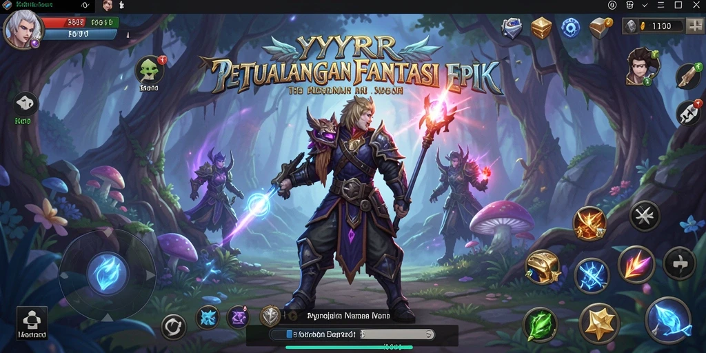 Tampilan screenshot permainan YYRR yang menunjukkan aksi pertarungan RPG yang seru.