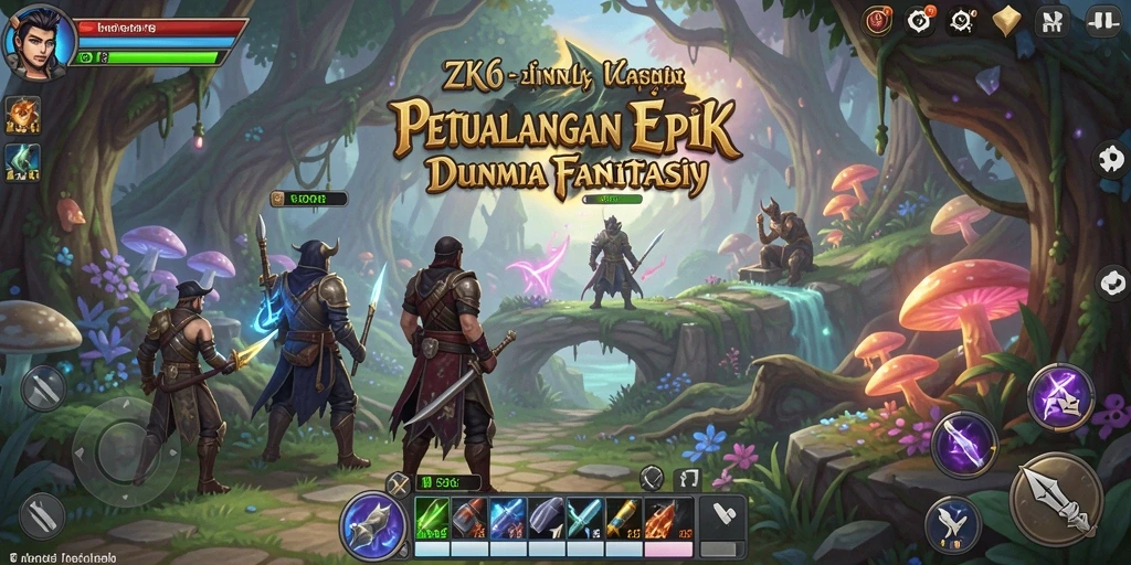 Screenshot ZK6 menampilkan momen epik dalam gameplay RPG.